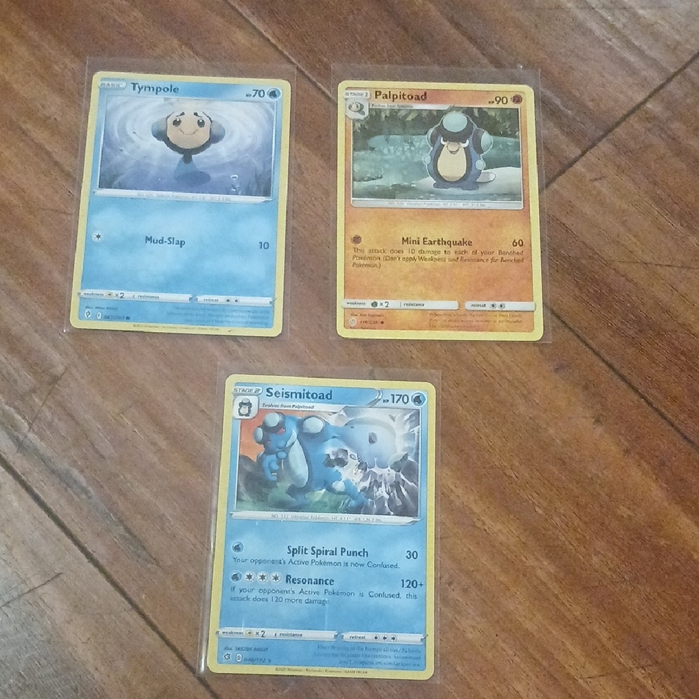 Pokemon Tympole Evolution Trading Cards